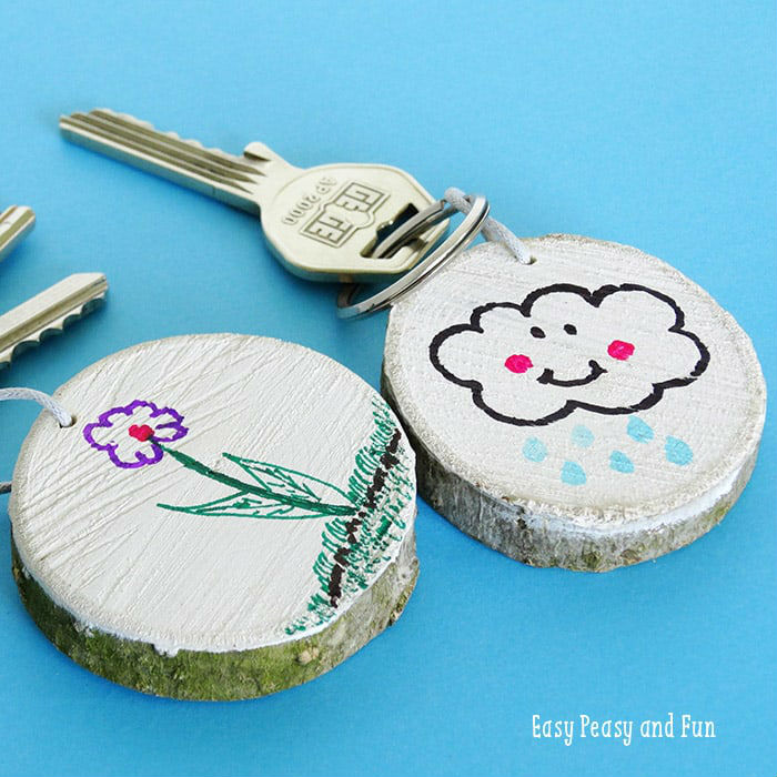 fathers day crafts for preschoolers wooden keychain