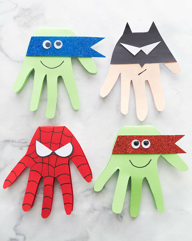 fathers day crafts for preschoolers superhero card