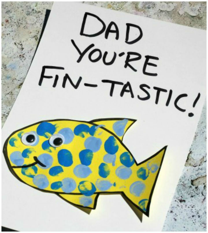 fathers day crafts for preschoolers fish card