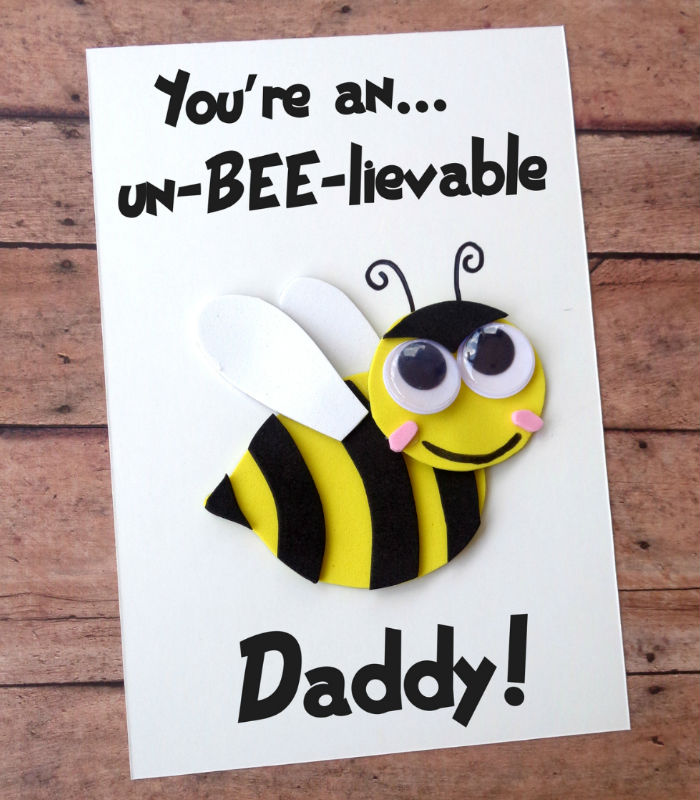 fathers day crafts for preschoolers honeybee card