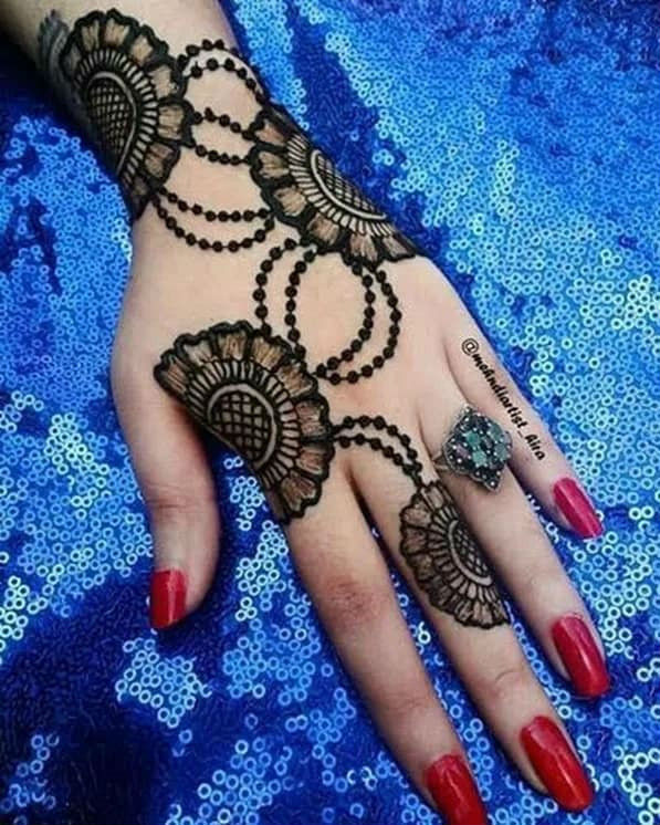 Beautiful Mehndi Design On Hand Stock Photo | Adobe Stock