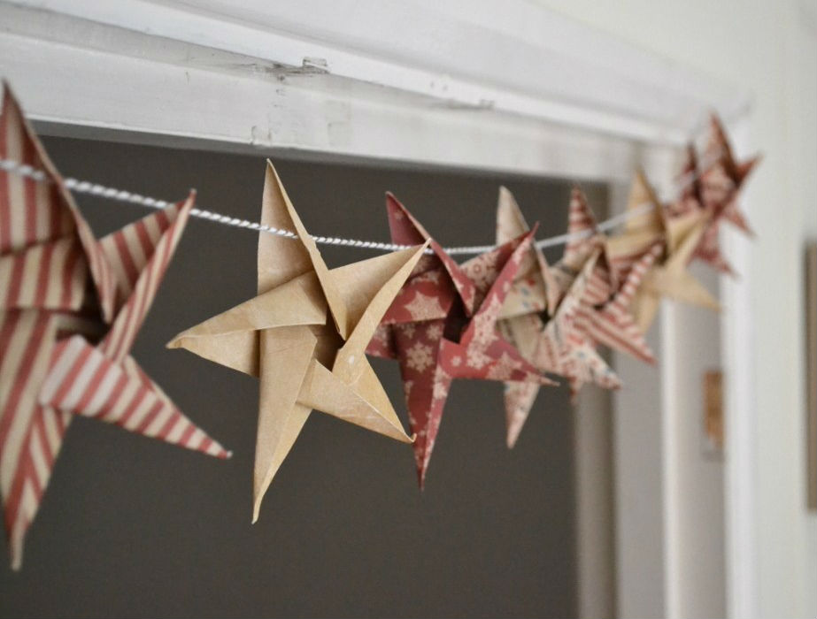 paper crafts for home decoration origami star garland