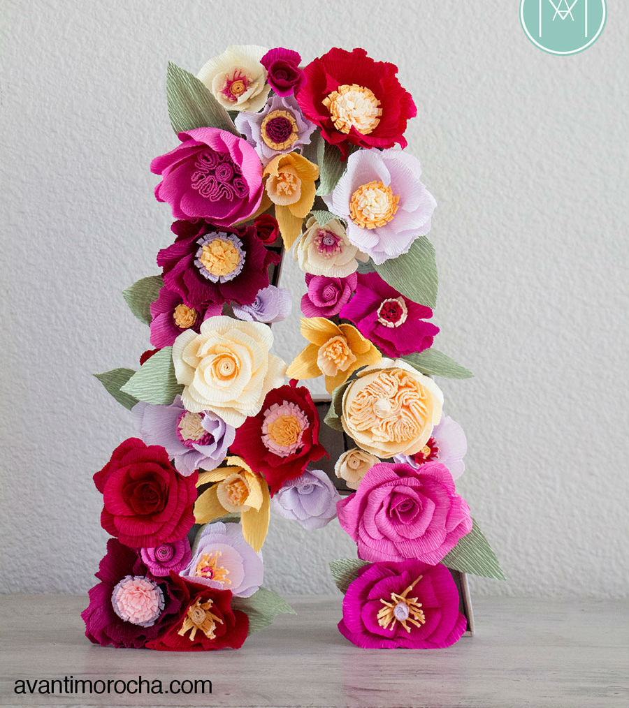 paper crafts for home decoration flower monogram