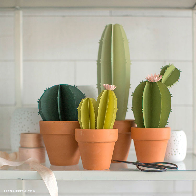 paper crafts for home decoration paper cacti