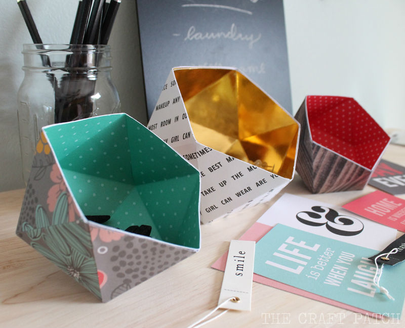 paper crafts for home decoration geometric bowls