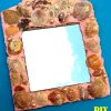 Easy Art Project Ideas for decorating mirror with seashells