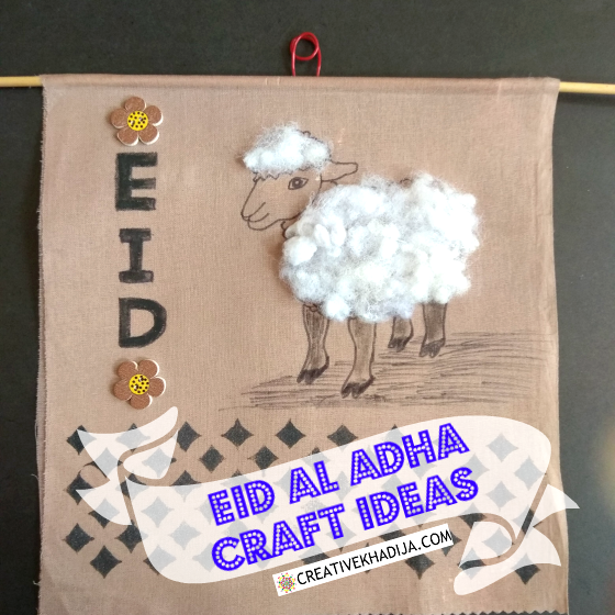 Diy Eid Al Adha Lamb Sheep Cotton Pads Cotton Buds Swabs On Blue Gift Idea Decor  Eid Al Adha Stock Photo - Download Image Now - iStock