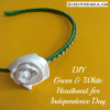 Pakistan's Independence Day Green and White Hairband for Girls