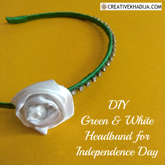 Pakistan's Independence Day Green and White Hairband for Girls