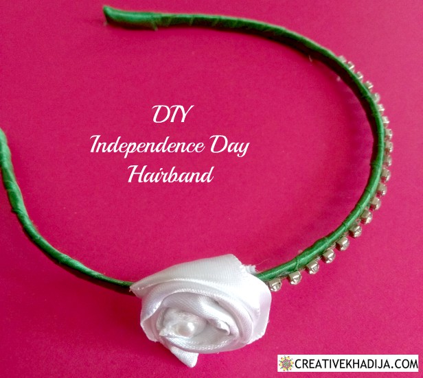 Pakistan's Independence Day Green and White Hairband for Girls
