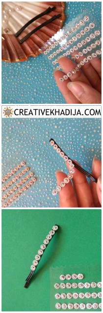 how to design and decorate pearl hair pins DIY