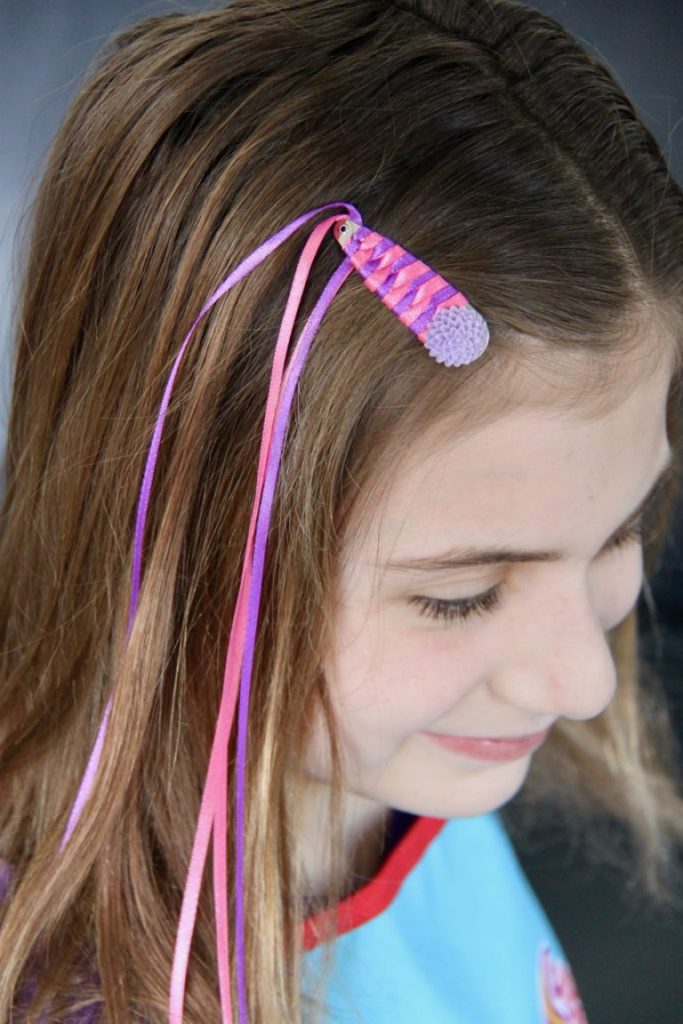 easy diy hair barrette ideas ribbon hair barrette