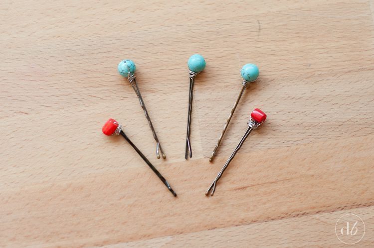 easy diy hair pins ideas beaded bobby pins