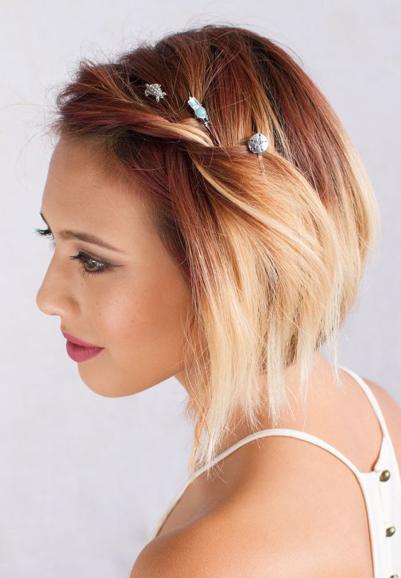hairstyles for short hair with hair pins 5