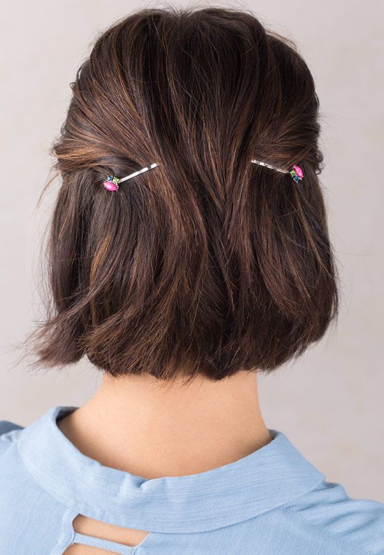 hairstyles for short hair with hair pins 6