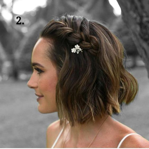 hairstyles for short hair with hair pins 8