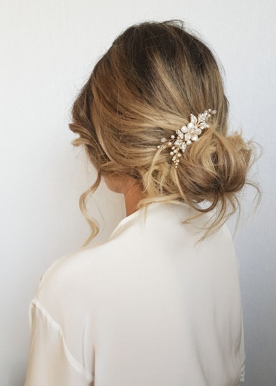 pearl hair pins with updo hairstyles 10