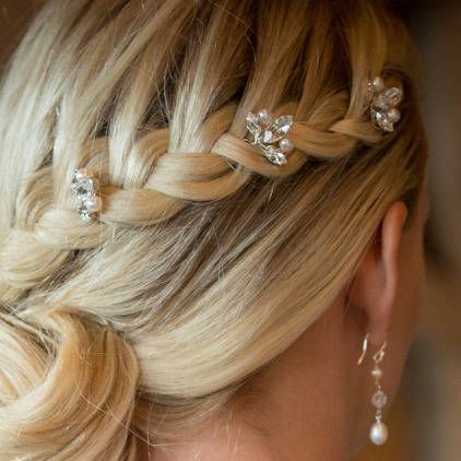 pearl hair pins with updo hairstyles 5