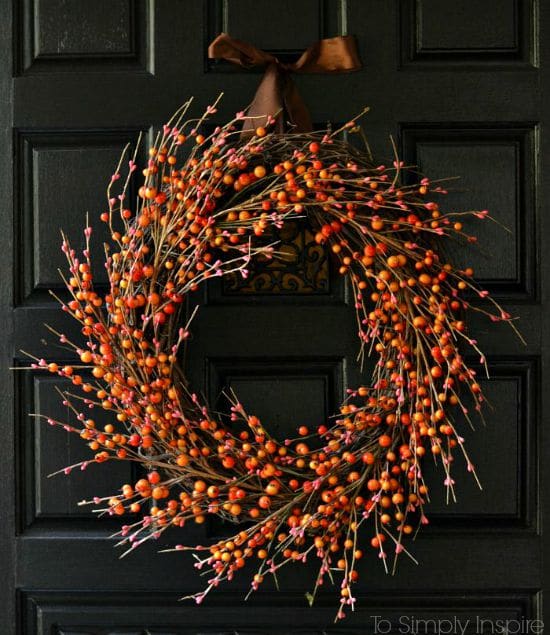 best fall banner and garland ideas from pinterest orange berry wreath