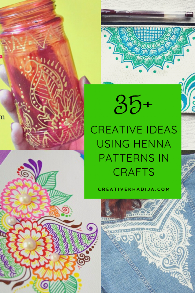 creative ideas using henna patterns in crafts