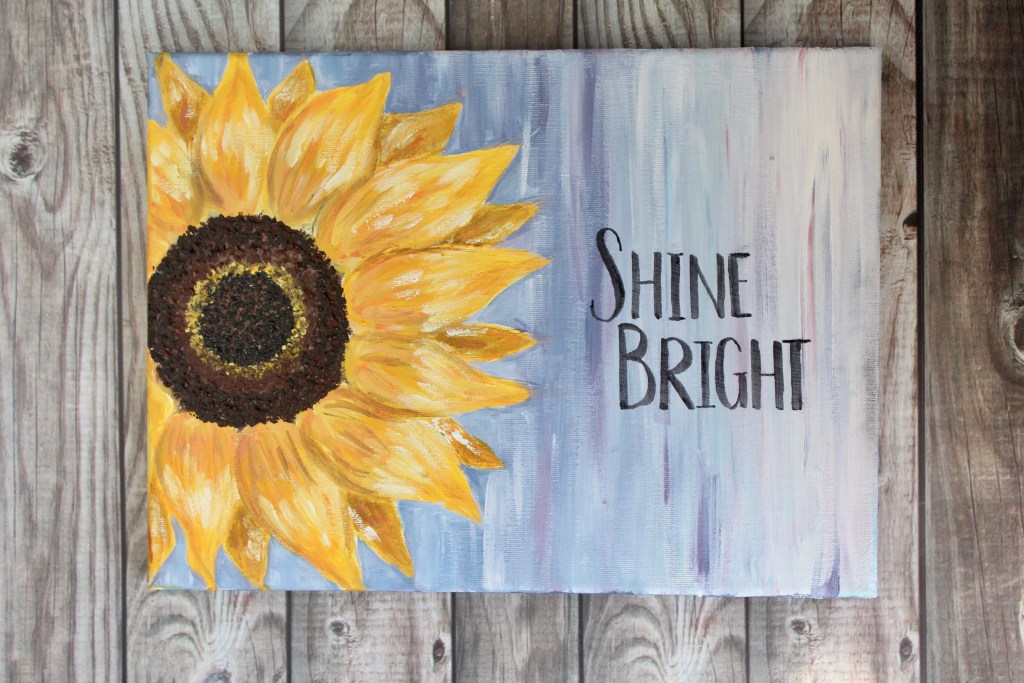 easy flower canvas painting ideas