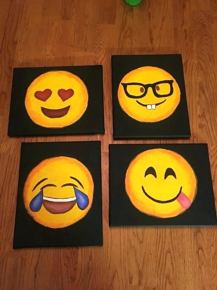 painting emojis on canvas