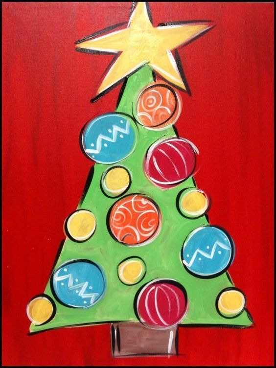 painting ideas for Christmas tree