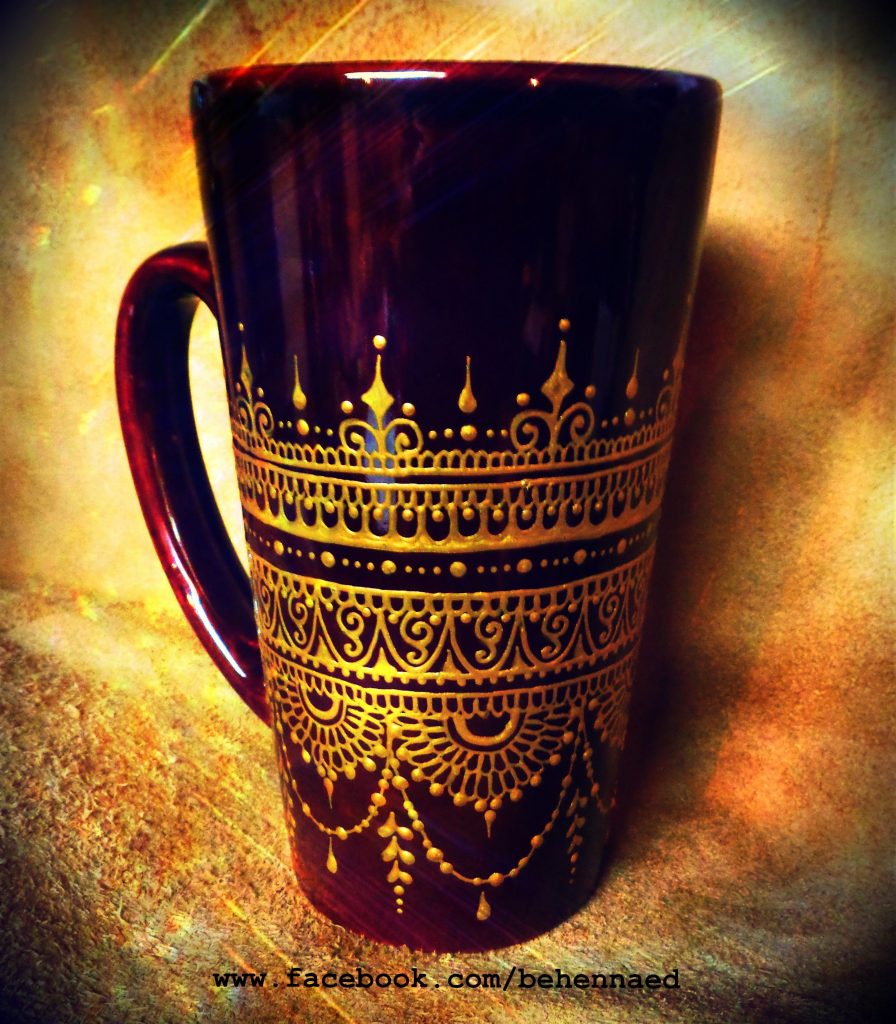 creative ideas using henna patterns in crafts mug