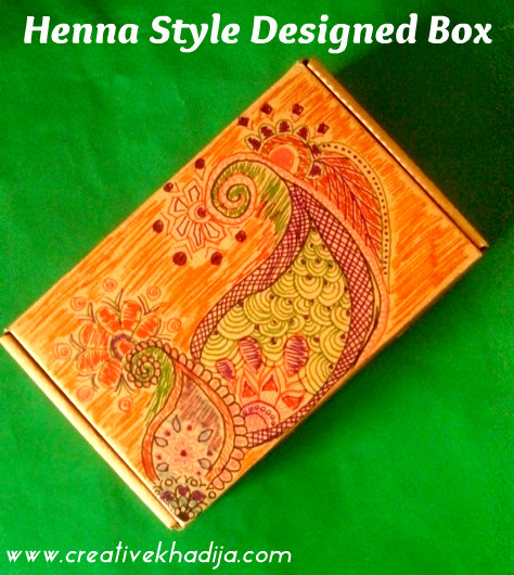 creative ideas using henna patterns in crafts gift box