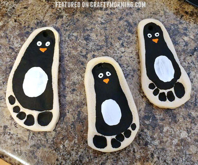 how to make salt dough ornaments and decorations penguin ornament