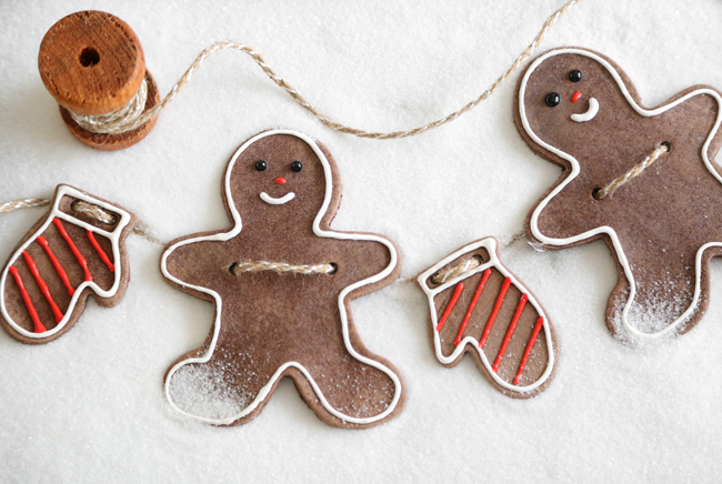 how to make salt dough ornaments and decorations gingerbread garland