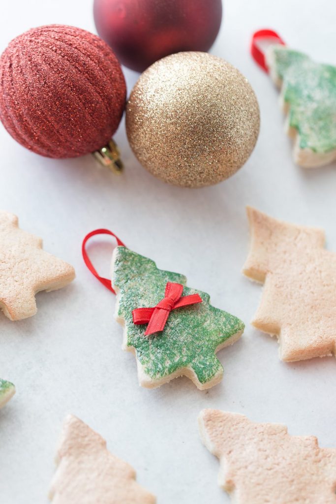 how to make salt dough ornaments and decorations christmas tree ornament