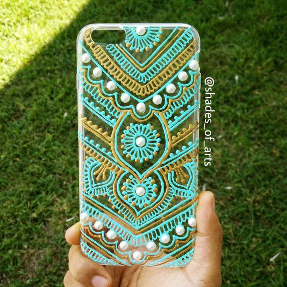 creative ideas using henna patterns in crafts phone case