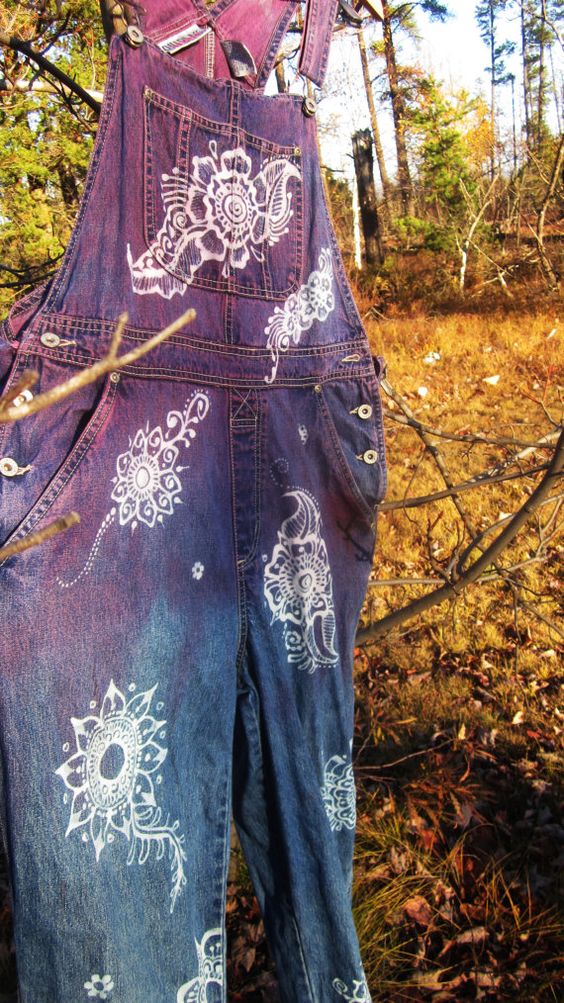 creative ideas using henna patterns in crafts overalls