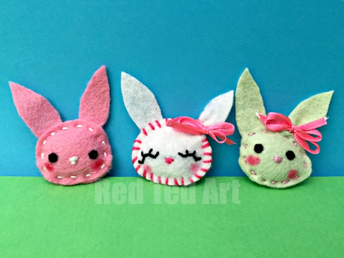 17 easy sewing projects for kids felt bunny brooch