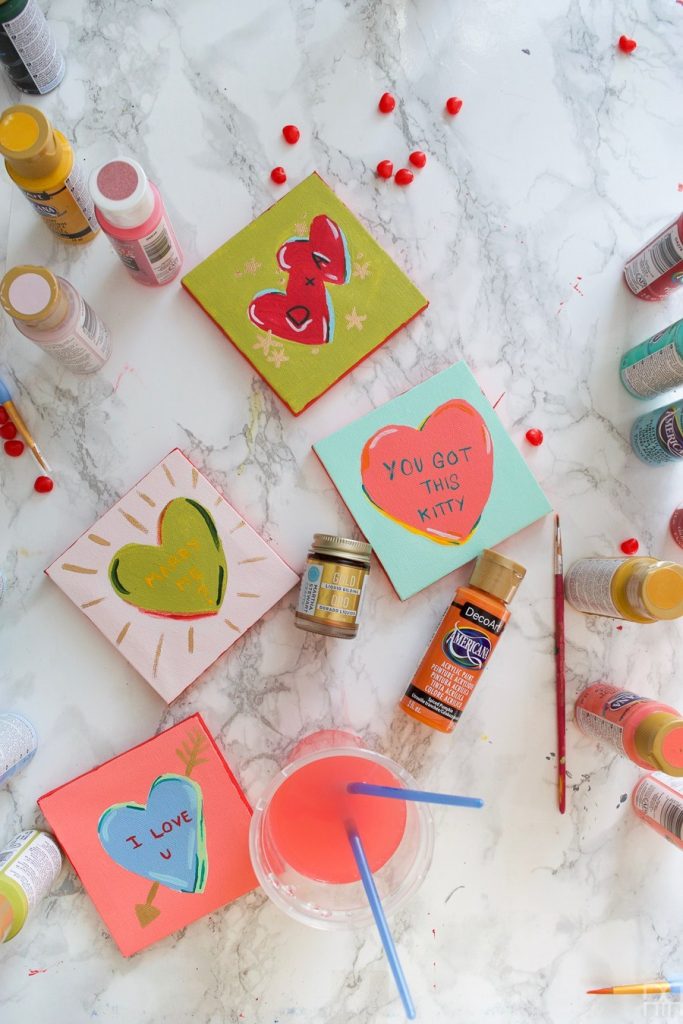 31 gifts and crafts to try for valentine's day 2020 heart canvases