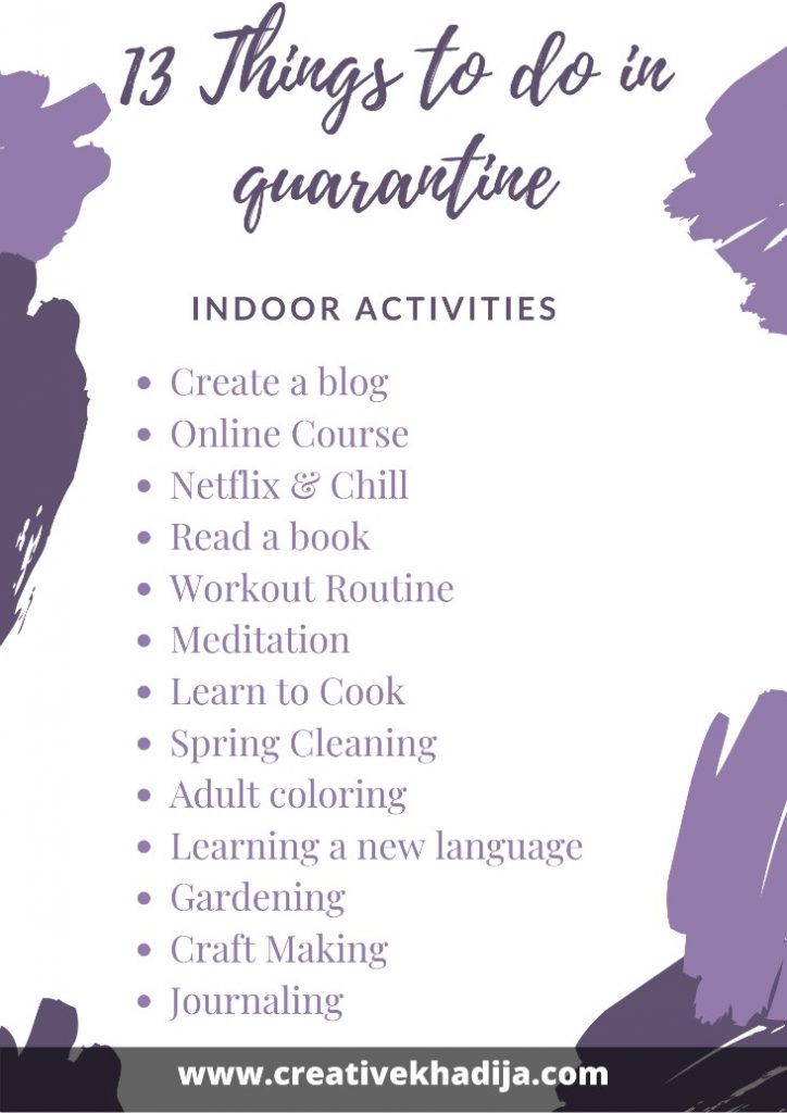 13 Indoor Activities To Do While In Quarantine