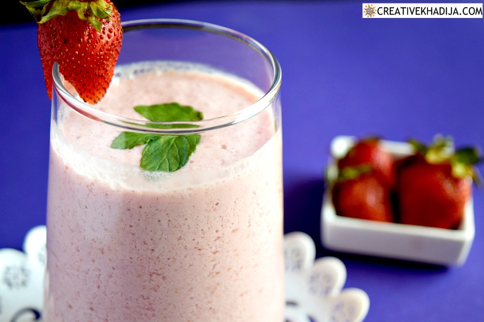 easy recipe of making strawberry smoothie immunity booster drink