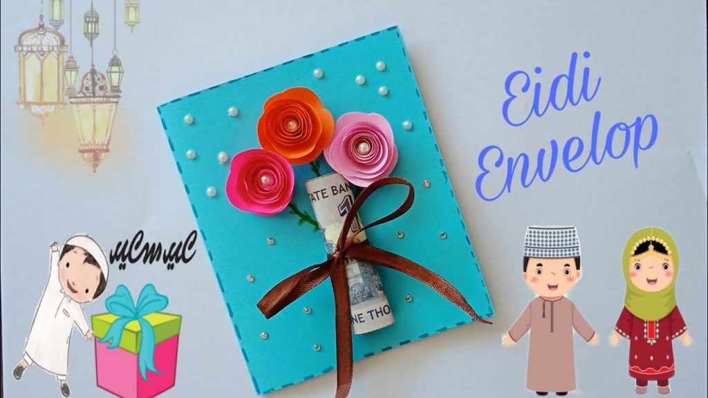 easy crafts for making eidi envelopes floral eidi card