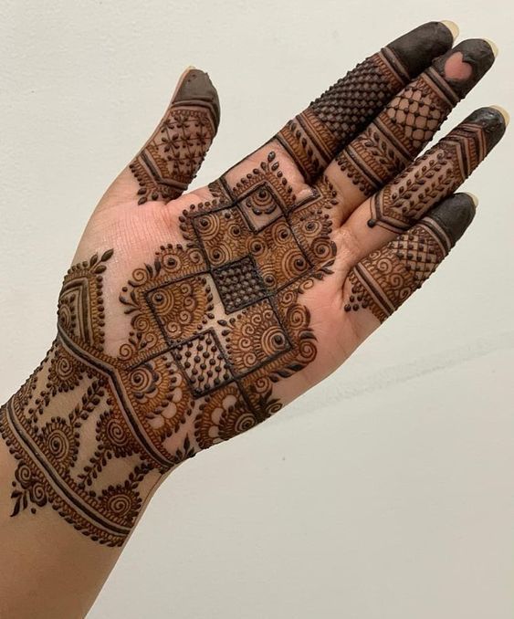 Beautiful Latest Heavy Palm Henna Design || Beautiful Bharwa Mehndi Design  For Karwachauth 2021 - YouTube