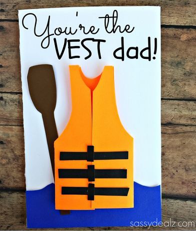 crafts to do at home for making fathers day cards vest card