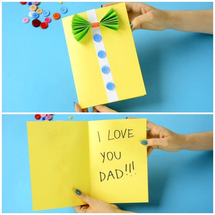 crafts to do at home for making fathers day cards bow tie card