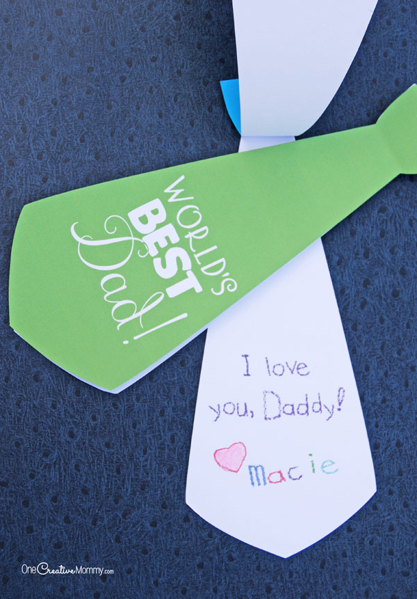 crafts to do at home for making fathers day cards tie card