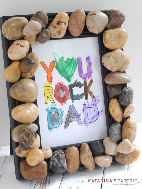 fathers day gift ideas for kids rock frame