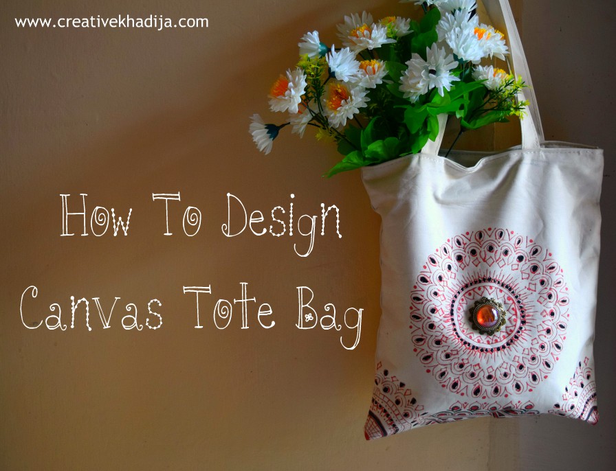 How To Paint Mandala Design On a Canvas Tote Bag