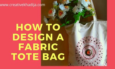 How To Paint Mandala Design on a Canvas Tote Bag