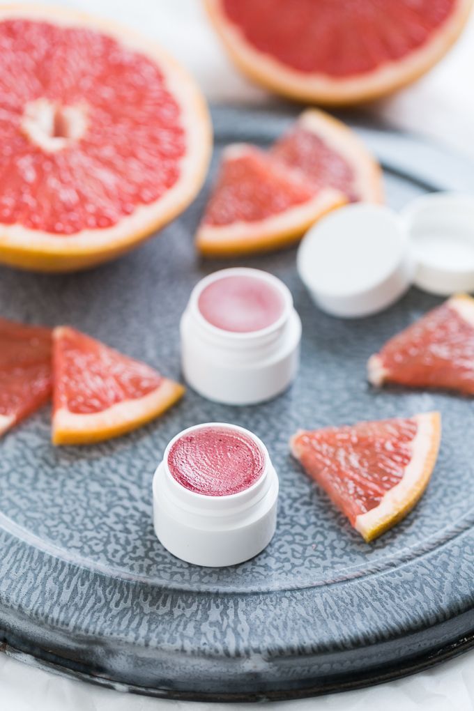 recipe for lip balm with pink grapefruit