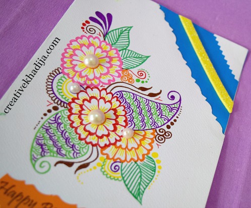 creative khadija greeting card design freestyle doodle