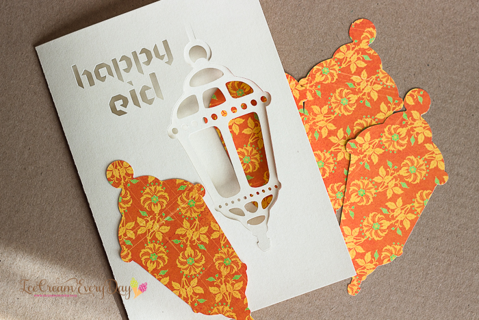 easy paper craft to make a beautiful card lantern cut out