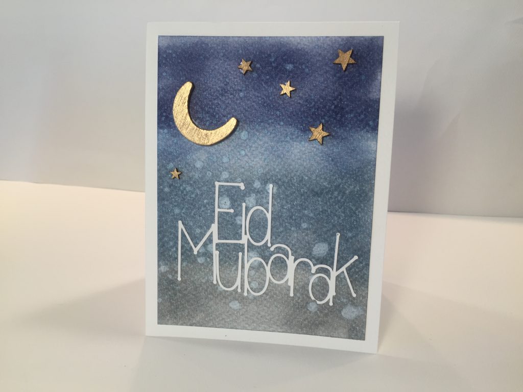 easy paper craft to make a beautiful card starry night